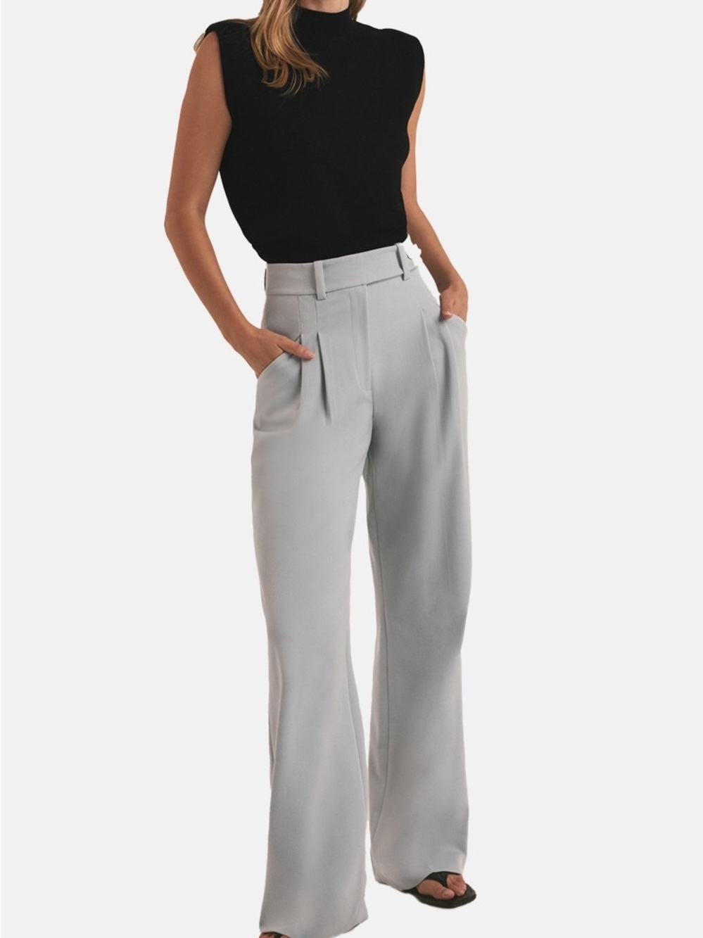 Favourite daughter grey pants trousers work wear stretchy cotton